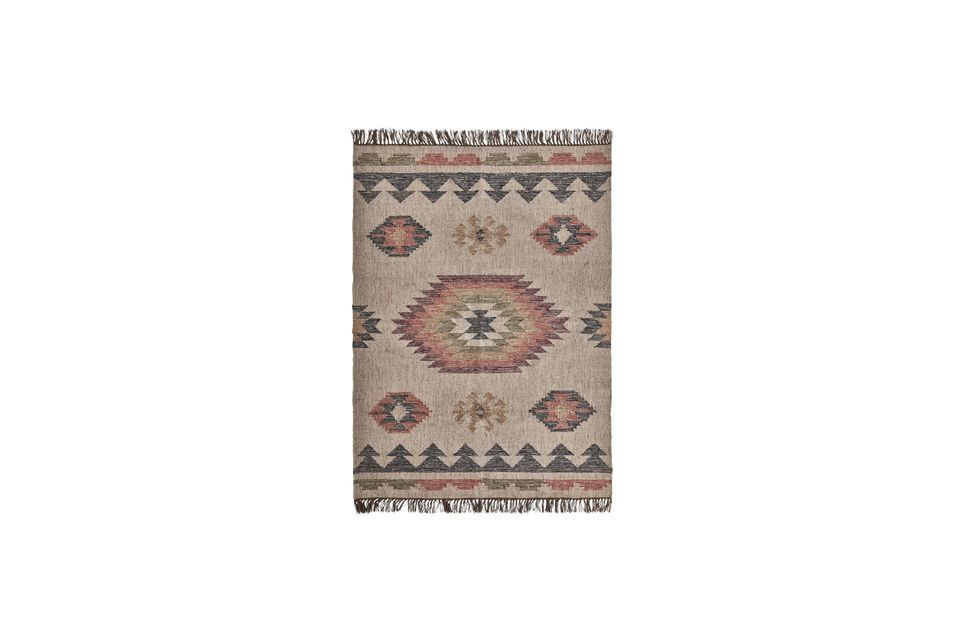 Multicoloured jute vloerkleed 200x140 cm Metri House Doctor