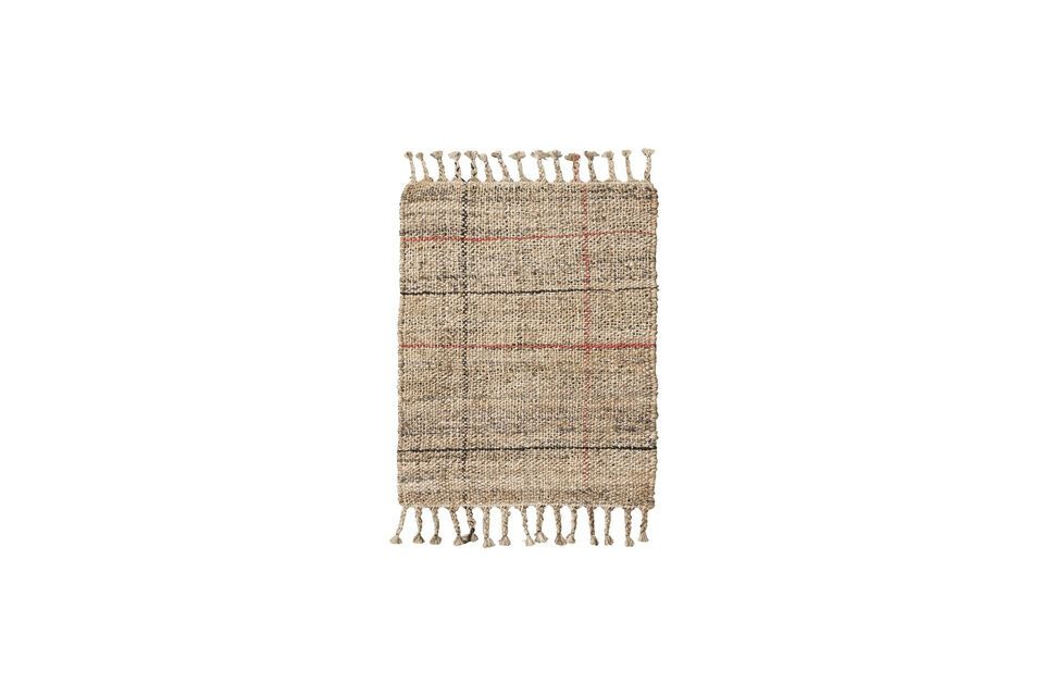 Multicoloured jute vloerkleed 90x60 cm Atur House Doctor