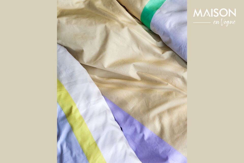 Multicoloured katoenen Block sprei 60x200 cm - 5