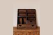 Miniatuur Oswald donkerhouten bureau-organizer 2