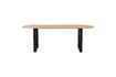 Miniatuur Ovale tafel 220x90 in beige massief eiken met U-vormige poten Tablo 1