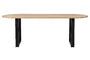 Miniatuur Ovale tafel 220x90 in beige massief eiken met U-vormige poten Tablo Productfoto