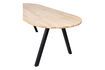 Miniatuur Ovale tafel 220x90 in beige massief eiken met vierkante poten Tablo 4