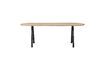 Miniatuur Ovale tafel 220x90 in beige massief eiken met vierkante poten Tablo 1