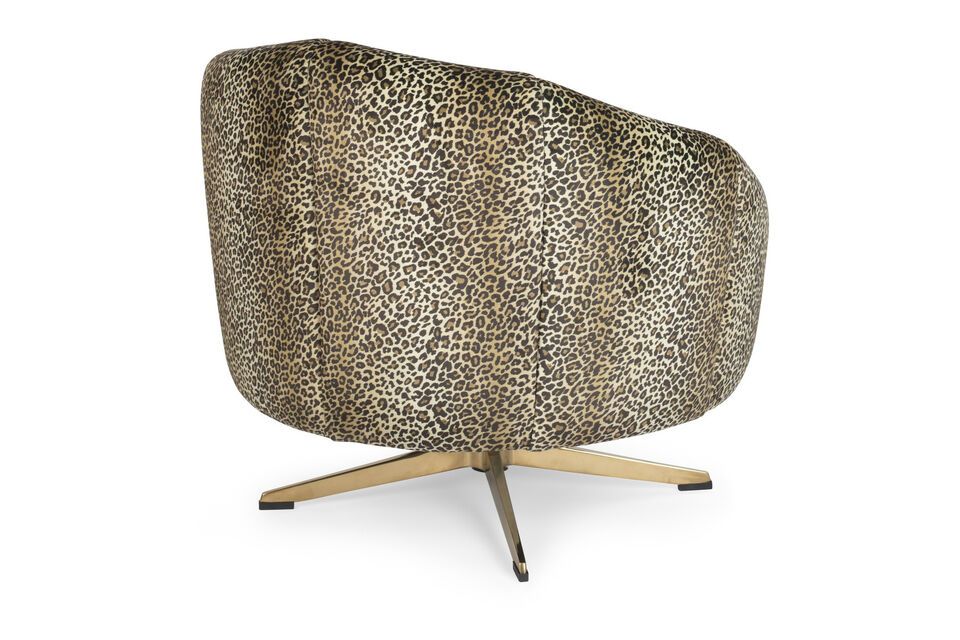 Panther lounge fauteuil in veelkleurige stof - 4