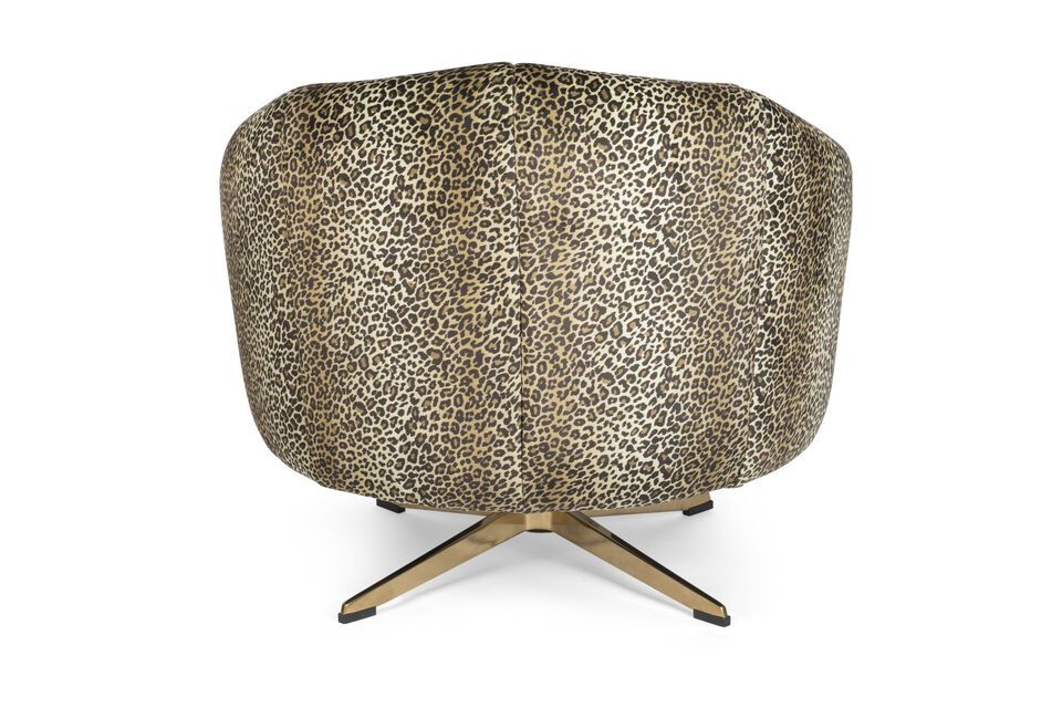 Panther lounge fauteuil in veelkleurige stof - 5