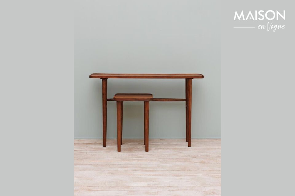 Verfraai je interieur met een robuuste en elegante mangohouten console.