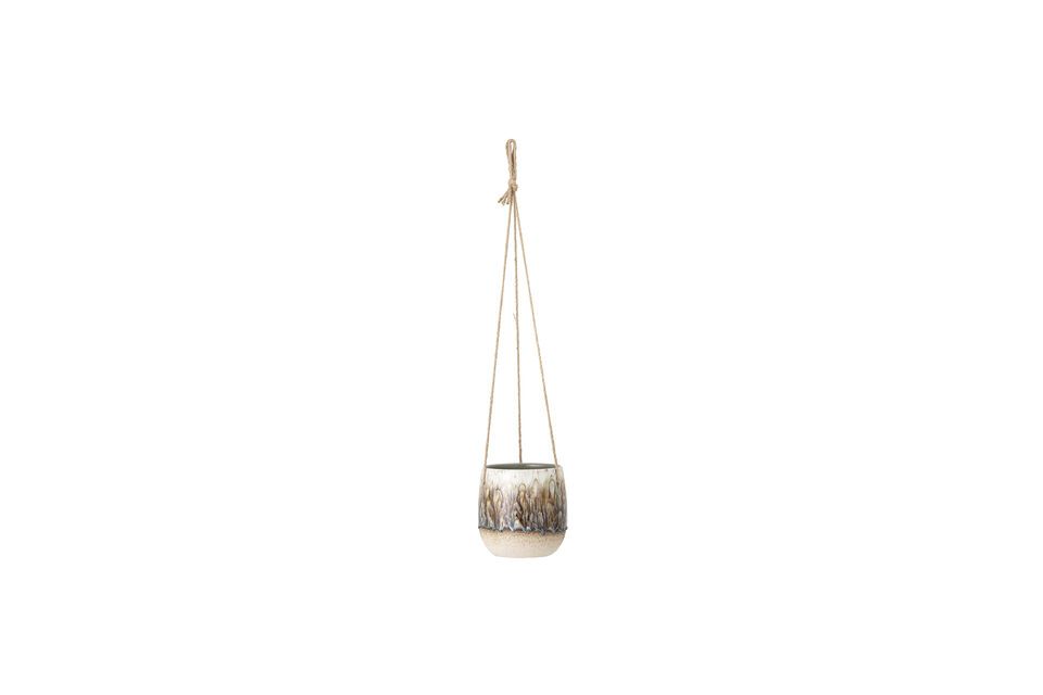 Rezan beige steengoed hangende bloempot Bloomingville