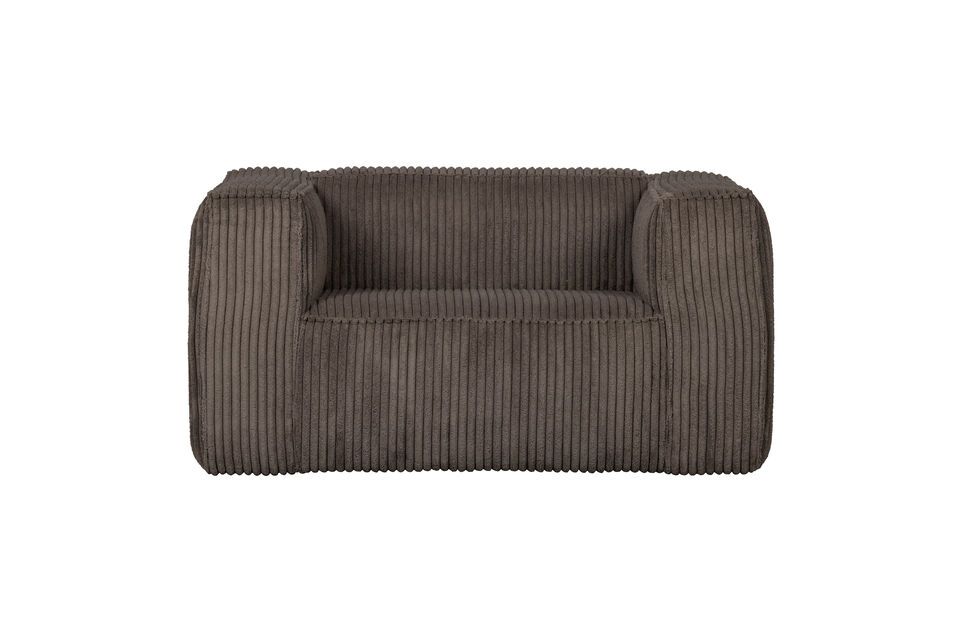 Ribcord fauteuil bruin Bean Woood