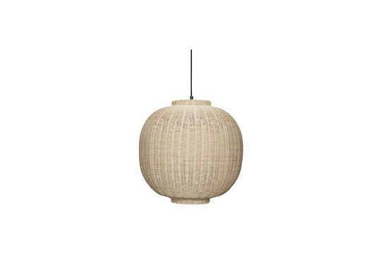 Ronde hanglamp in licht rotan Chand Productfoto