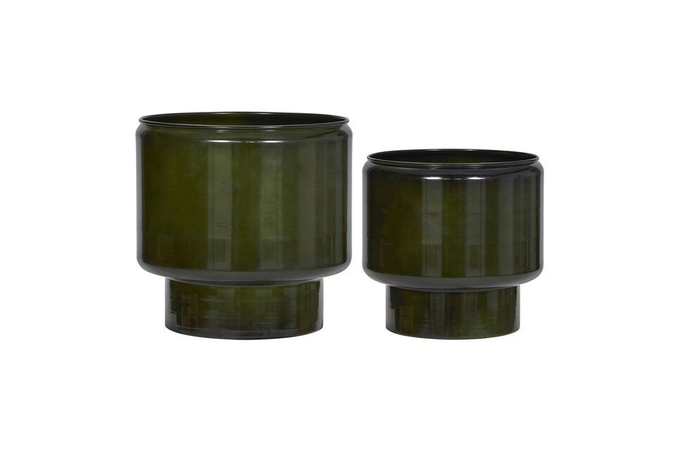 Set van 2 groene metalen plantenbakken Stapel House Doctor