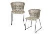 Miniatuur Set van 2 rotan stoelen Wings beige 4