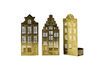 Miniatuur Set van 3 Waxinelight gouden metalen kaarsenhouders 3