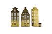 Miniatuur Set van 3 Waxinelight gouden metalen kaarsenhouders 4