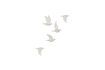 Miniatuur Set van 5 Biscuit witte porseleinen vogel wanddecoraties 1