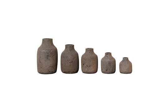 Set van 5 grijze terracotta vazen H35 Productfoto