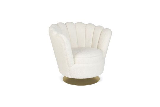 Shells witte stoffen fauteuil
