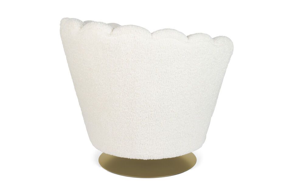 Shells witte stoffen fauteuil - 5