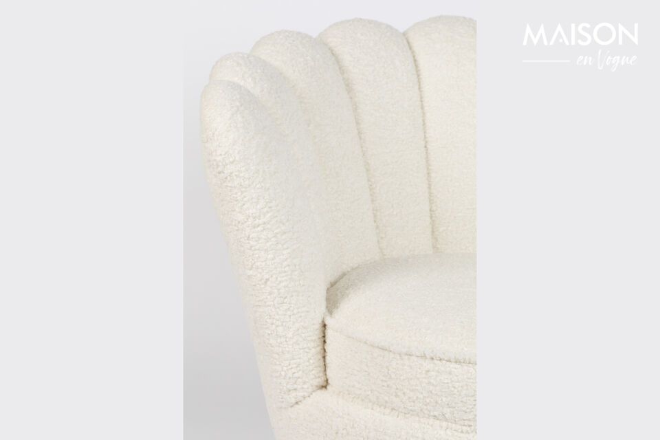 Shells witte stoffen fauteuil - 10