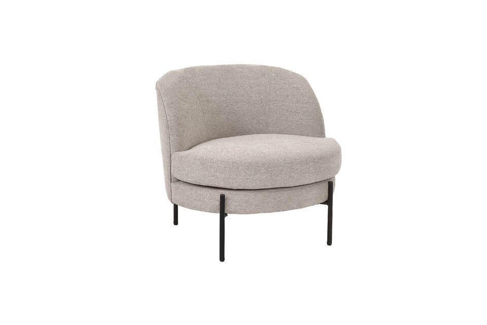 Stoffen fauteuil Miles beige Pomax