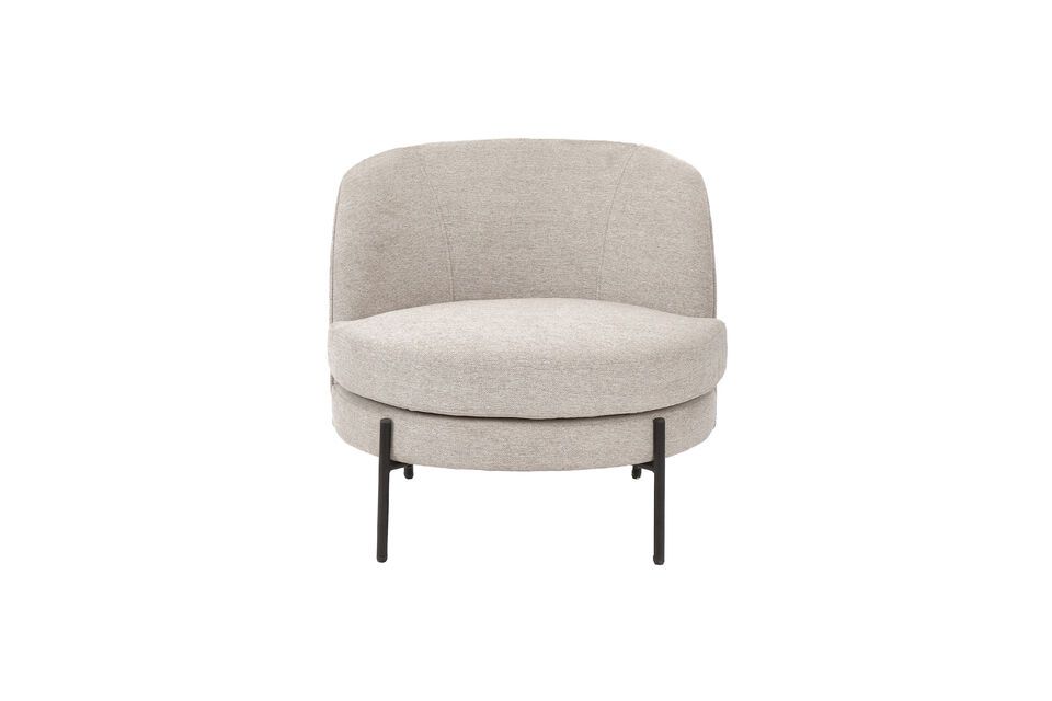 Ontdek het pluche comfort van de stoffen fauteuil Miles beige