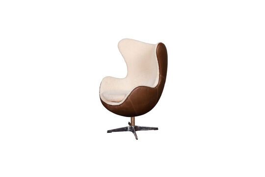 Tenzing bruin leren fauteuil Productfoto