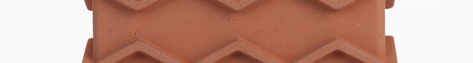 Benadrukte materialen Terracotta betonnen vaas 25 cm Graphic