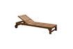 Miniatuur Tirama beige teakhouten chaise longue 8