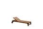 Miniatuur Tirama beige teakhouten chaise longue Productfoto