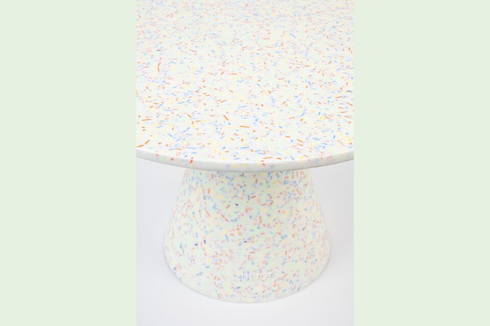 Veelkleurige terrazzo salontafel Victoria - 6