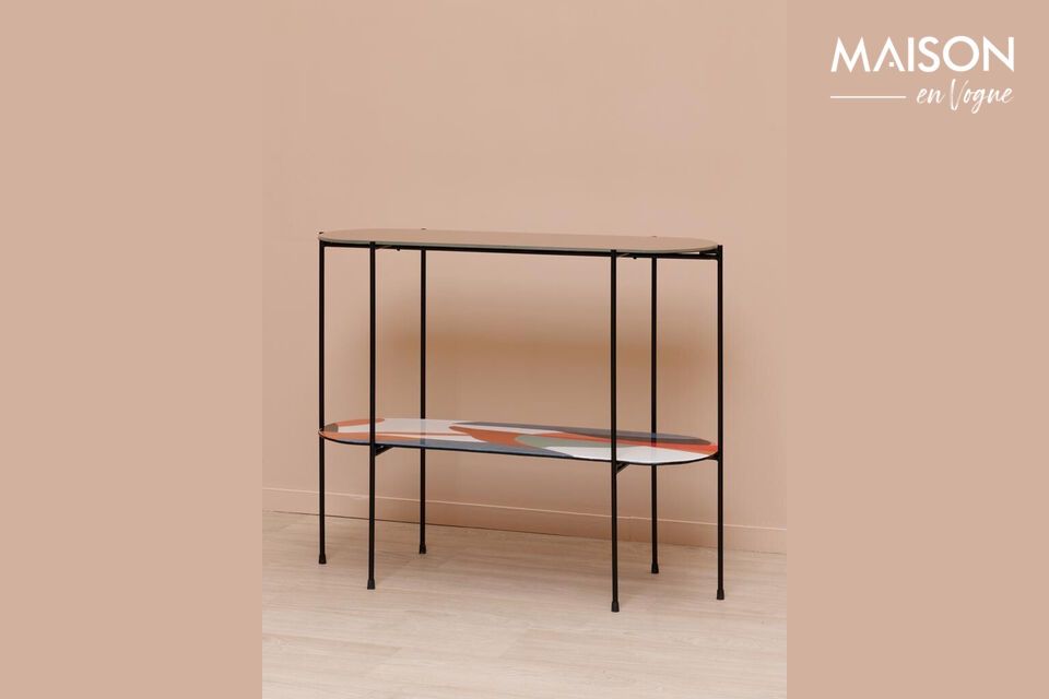 Veren multicoloured glazen console Chehoma