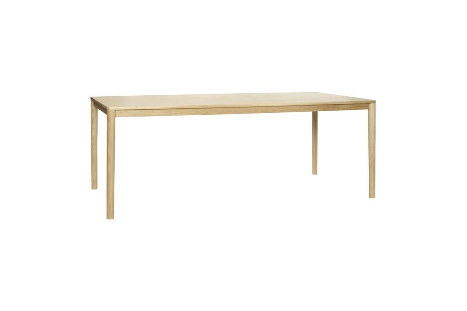 Vierkante eettafel met licht eikenfineer Hübsch