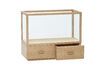 Miniatuur Vitrine van glas en licht hout Bril 3