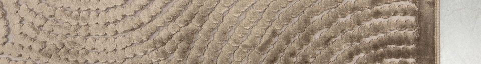 Benadrukte materialen Vloerkleed 240x170 cm in beige stof Dots