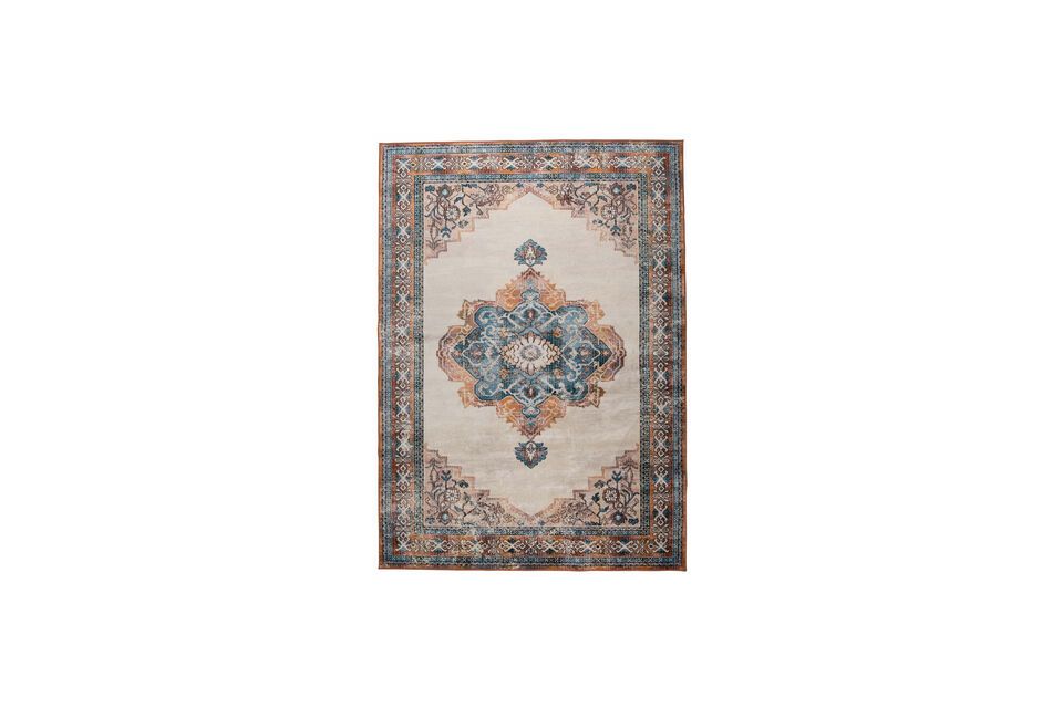 Vloerkleed 240x170 cm in blauwe stof Mahal DutchBone