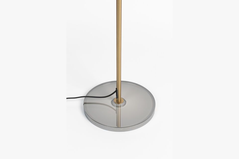 Vloerlamp in verguld gehard glas Float - 7