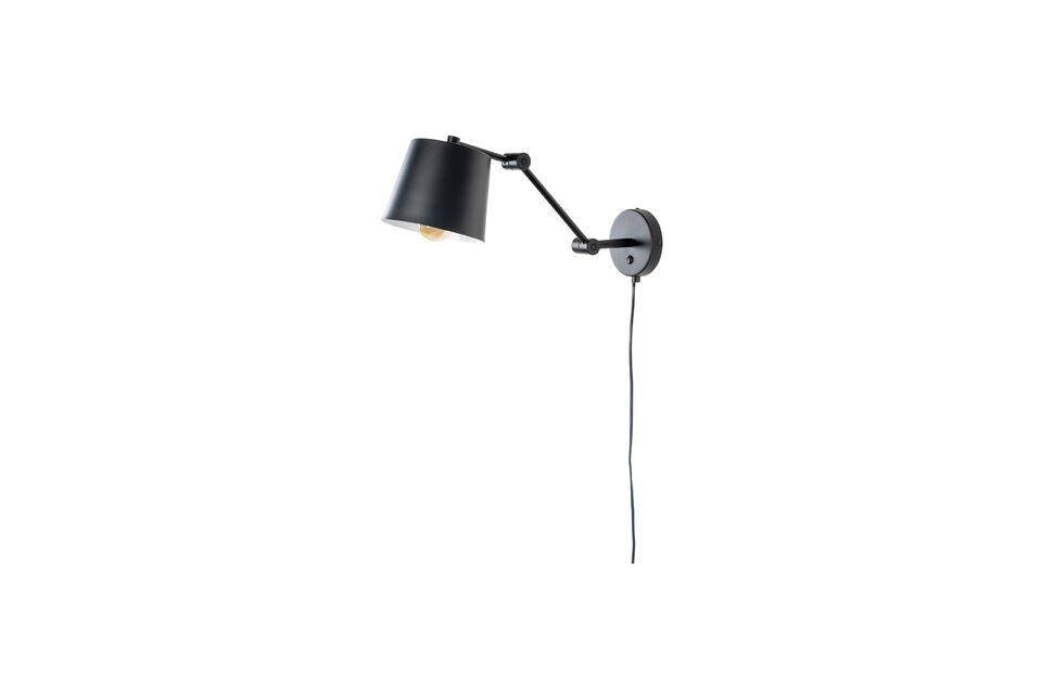 Wandlamp zwart ijzer Hajo - 2