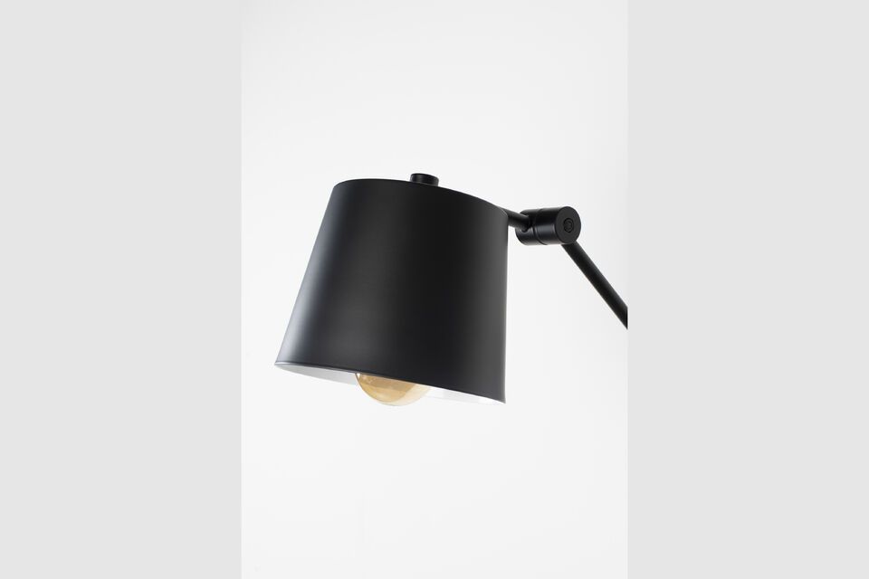 Wandlamp zwart ijzer Hajo - 4