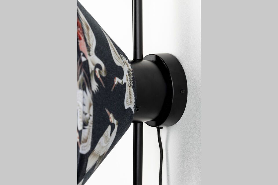 Wandlamp zwart metaal Jaylee - 3