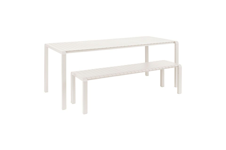 Witte aluminium eettafel Vondel - 3