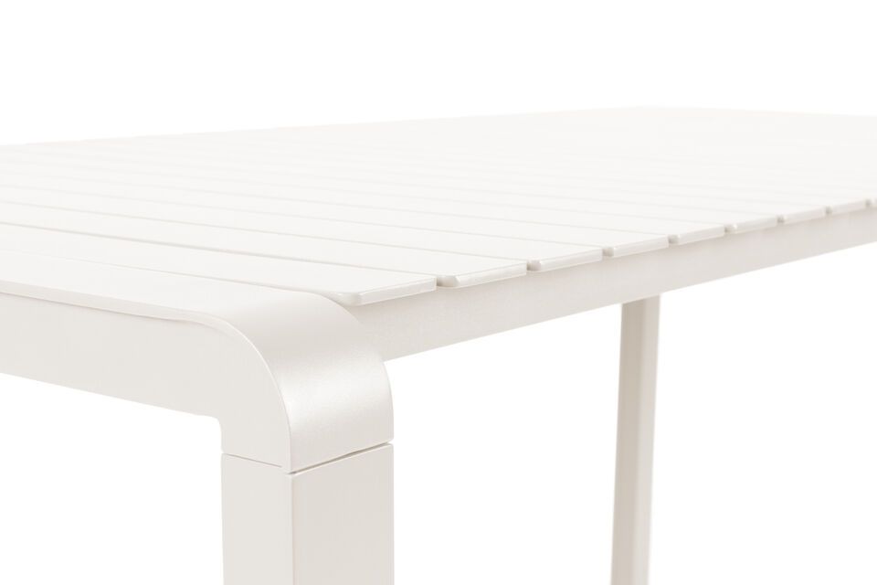 Witte aluminium eettafel Vondel - 4