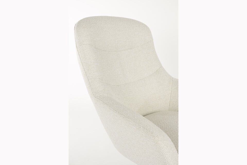 Witte kunststof fauteuil Yuki - 7