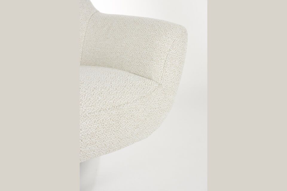 Witte kunststof fauteuil Yuki - 8