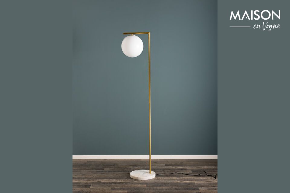 Witte marmeren vloerlamp Zora Chehoma