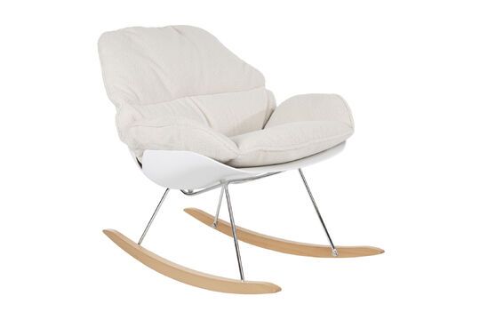 Witte stoffen fauteuil Rocky Productfoto