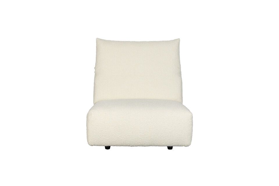 Witte stoffen fauteuil Wings - 7