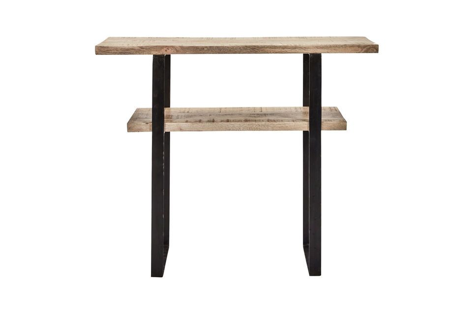 Woda licht hout en zwarte console House Doctor