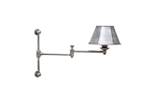 Zilverkleurige messing wandlamp Bibliotheek Productfoto