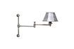 Miniatuur Zilverkleurige messing wandlamp Bibliotheek 6