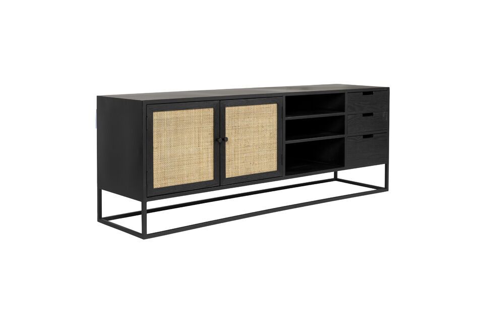 Zwart houten dressoir Guuji - 3